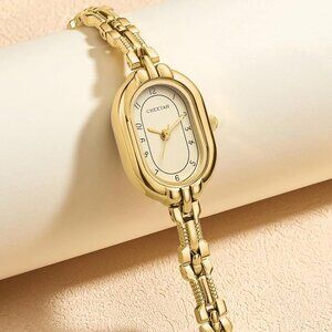New CHEETAH Women's Gold Bangle Watch Small Vintage Bracelet